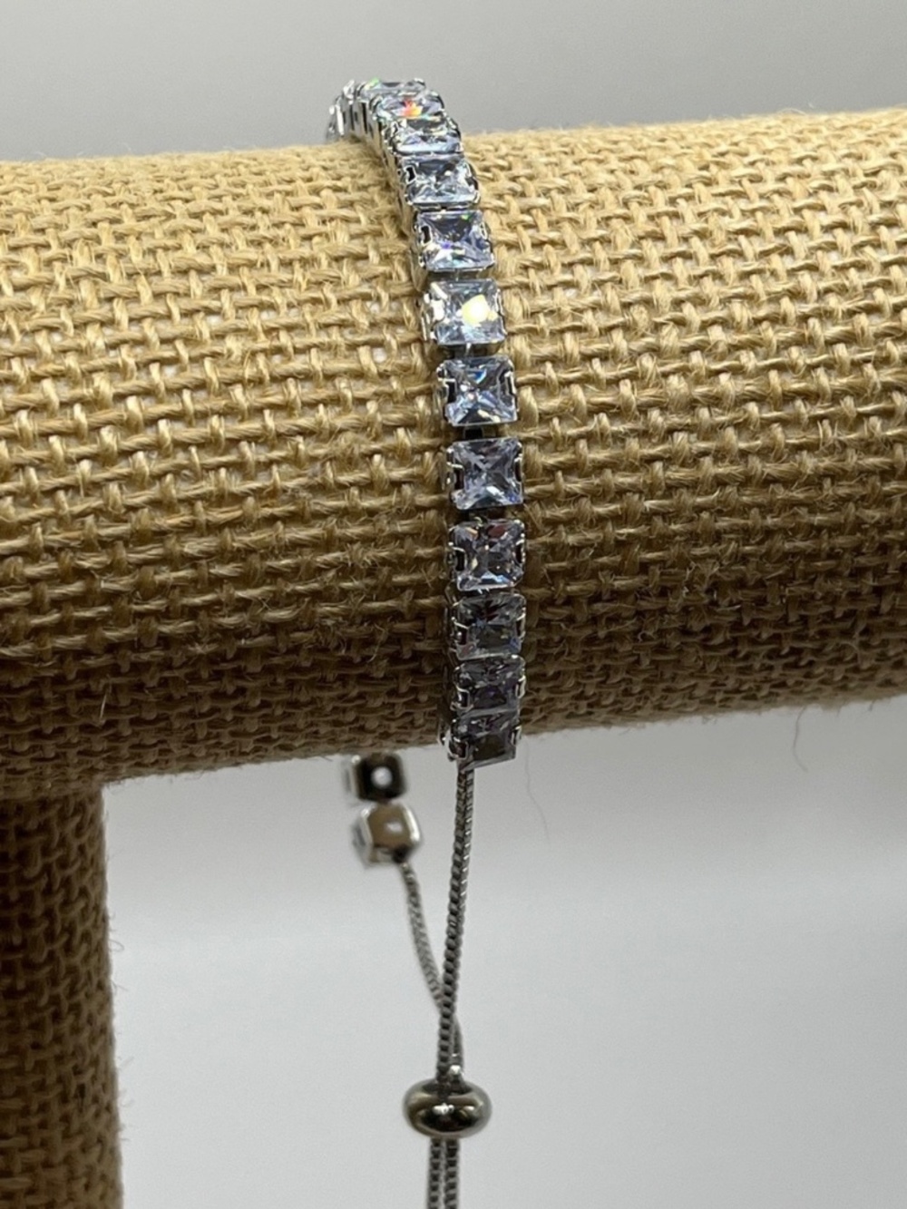 Swarovski Crystals Tennis Adjustable Slide Bracelet 6mm adjustable to size 9